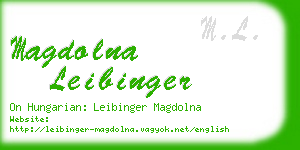 magdolna leibinger business card